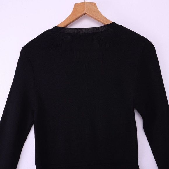 WILLOW&THREAD Black Flare Knit Dress - Picture 5 of 6